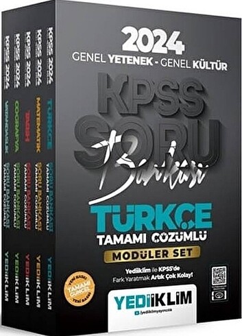 YEDİİKLİM MODÜLER SORU BANKASI SETİ 2024