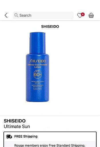 Shiseido güneş kremi