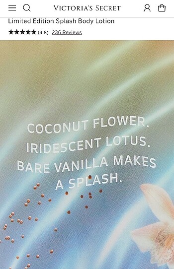 Victorias secret bare vanilla splash vücut kremi - Görsel 3