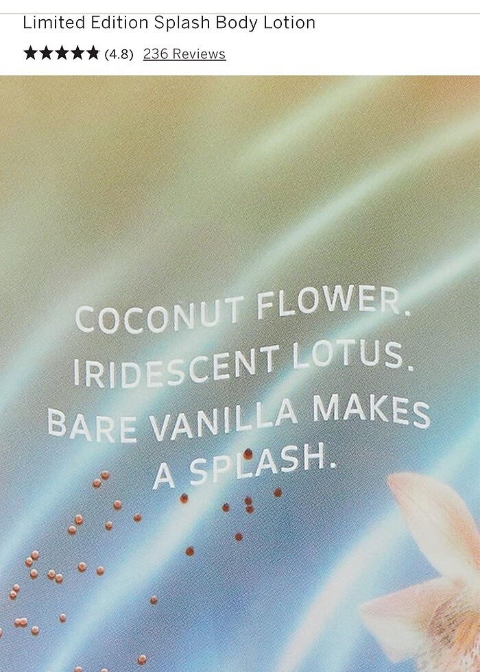 Victorias secret bare vanilla splash vücut kremi - Görsel 3