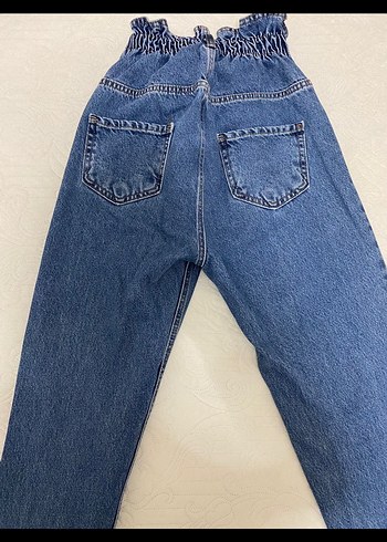 Mavi beli lastikli pantolon - Görsel 2