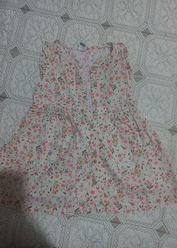 LC Waikiki Çiçek Desenli Kız Çocuk Kolsuz Elbise