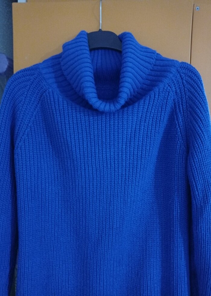 Mavi uzun kazak - Görsel 3