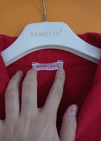 Keten kirmizi ceket - Görsel 6