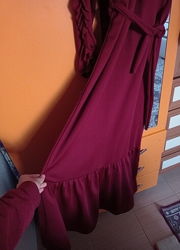 Bordo elbise  - Görsel 5