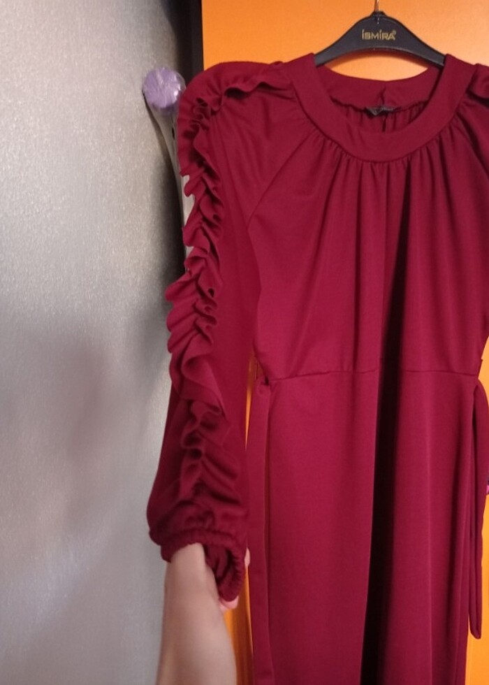 Bordo elbise  - Görsel 2