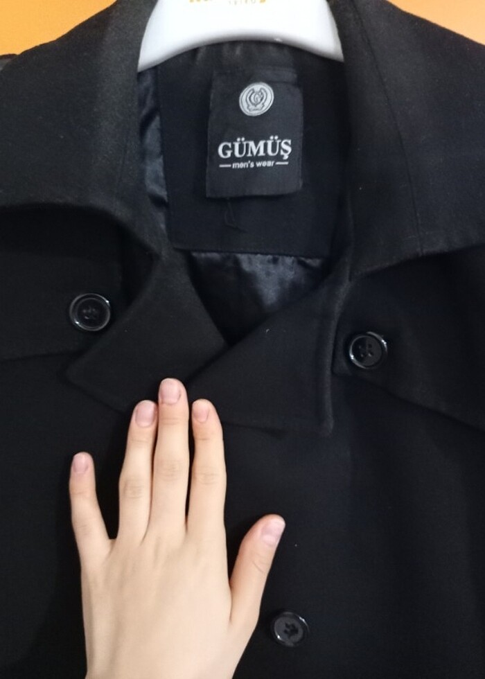 Siyah erkek-kadın kaşe kaban - Görsel 4