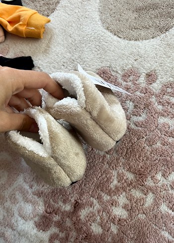 Kız ve erkek Çocuk Örgü Sıcak Kahverengi Ev Terliği panduf - Görsel 9