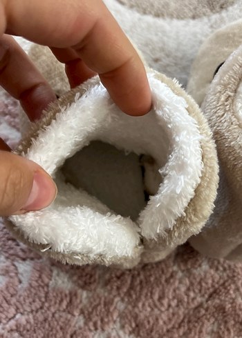 Kız ve erkek Çocuk Örgü Sıcak Kahverengi Ev Terliği panduf - Görsel 4