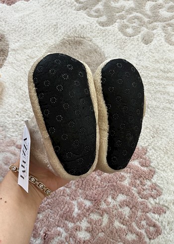 Kız ve erkek Çocuk Örgü Sıcak Kahverengi Ev Terliği panduf - Görsel 5