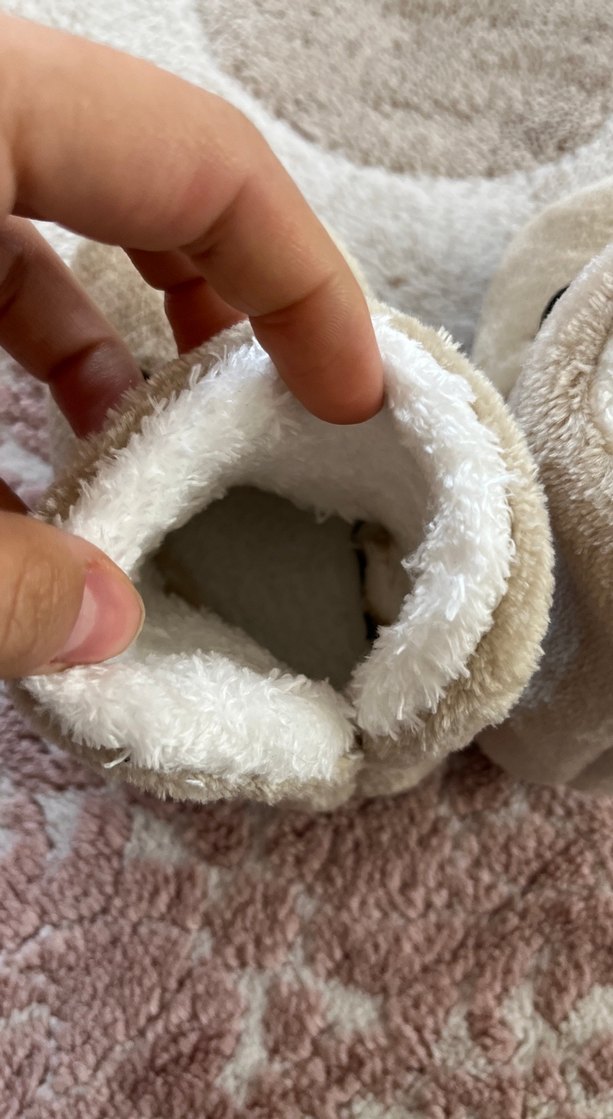 Kız ve erkek Çocuk Örgü Sıcak Kahverengi Ev Terliği panduf - Görsel 4