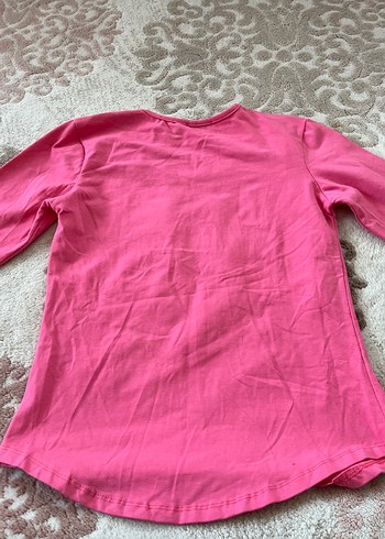 Kız Çocuk Pembe Uzun Kollu Pul İşlemeli Tişört - Görsel 6