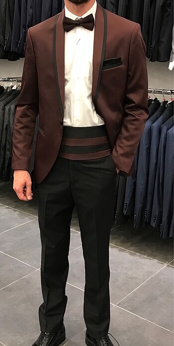 Bordo Takım Elbise - Görsel 5