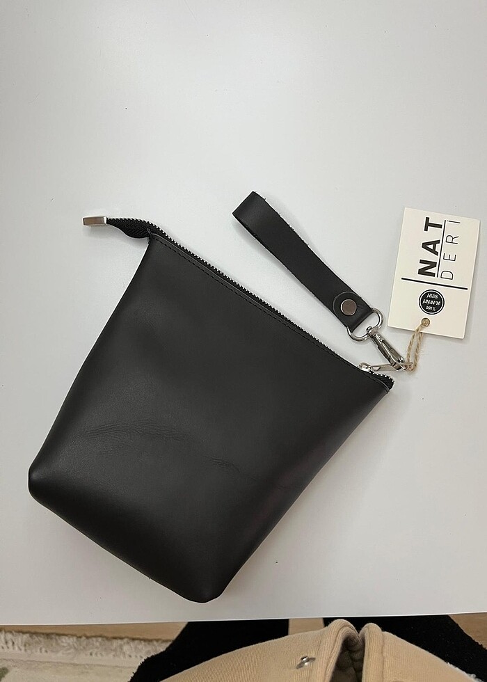 Hakiki Deri Makyaj Çantası - Görsel 2