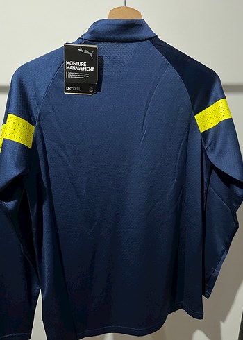 Mavi Parlak Yarım Fermuarlı Erkek Sweatshirt - Görsel 2