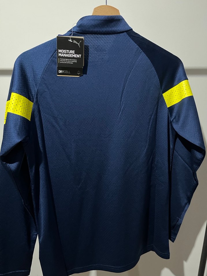 Mavi Parlak Yarım Fermuarlı Erkek Sweatshirt - Görsel 2