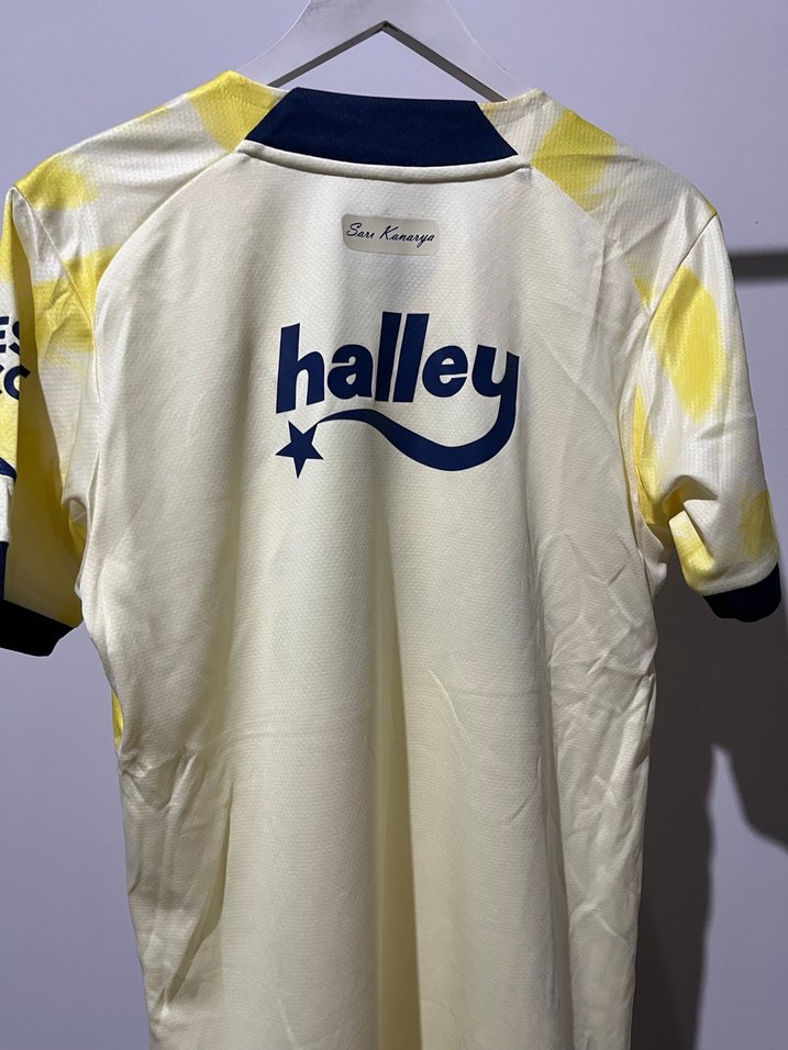 Sarı V Yaka Kısa Kollu Tie-Dye Erkek Forma - Görsel 3