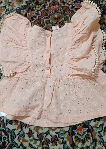 Pembe Nakışlı Kız Çocuk Elbisesi - Görsel 2