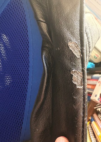 Mavi Siyah Deri Biker Ceket, Fermuarlı mavi marka