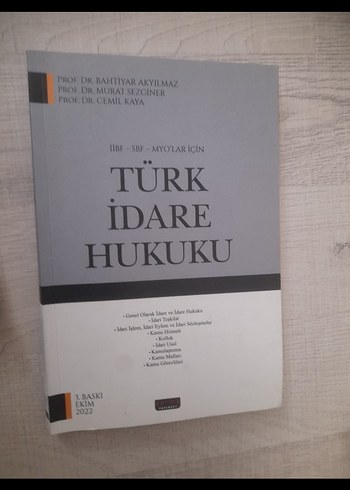 Türk İdare Hukuku Kitabı 3. Baskı 2022