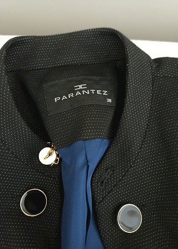 Düğmeli Siyah Kadın Blazer Ceket - Görsel 3