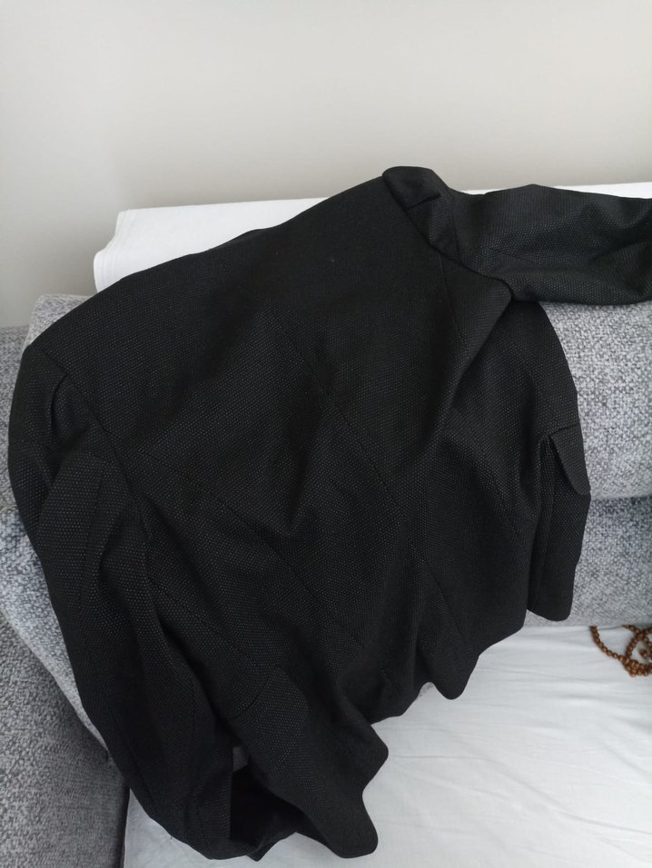 Düğmeli Siyah Kadın Blazer Ceket - Görsel 5