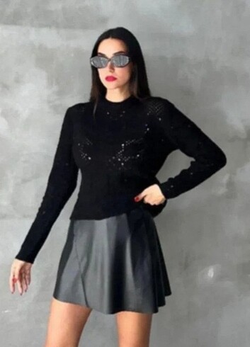 xl Beden siyah Renk Zara model Kazak 