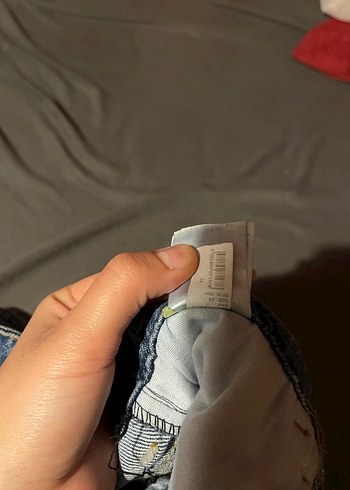 Kadın Gri Kot Mini Şort - Görsel 3