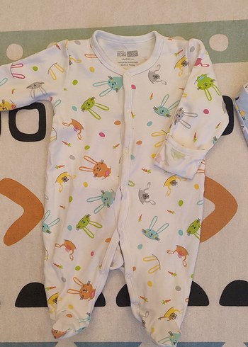 Renkli Desenli Bebek Tulumları 3'lü - Görsel 2