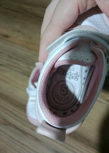 Kız Çocuk Pudra Beyaz Spor Ayakkabı Velcro - Görsel 3