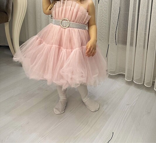 24-36 Ay Beden pembe Renk Çocuk abiye