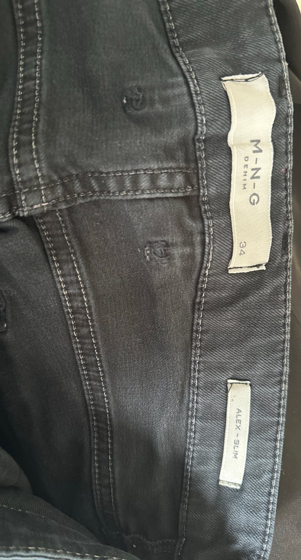 Gri Kadın Kot Pantolon Bol Kesim Normal Boy - Görsel 2