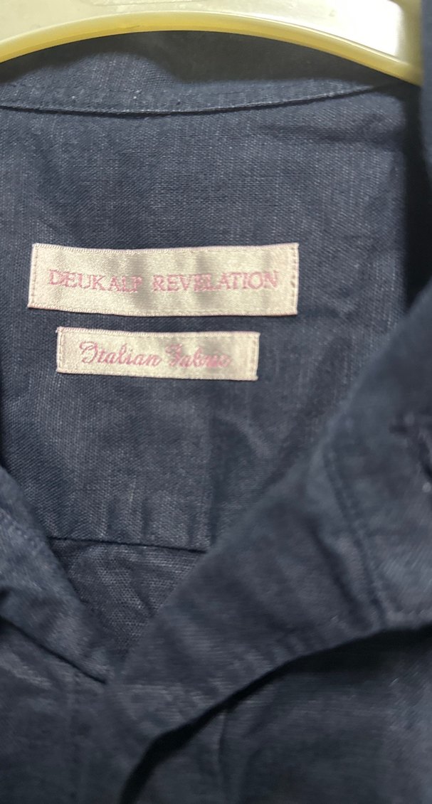 Lacivert Keten Erkek Kısa Kollu Gömlek - Görsel 2