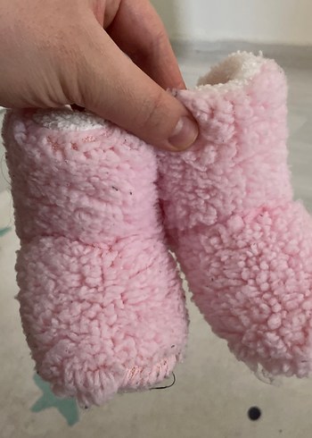 Kız Çocuk Pembe Peluş Ev Terliği - Görsel 2