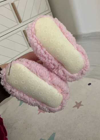 Kız Çocuk Pembe Peluş Ev Terliği - Görsel 3