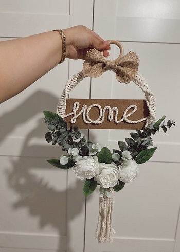 Zara Home Beyaz Çiçekli Ev Dekoru Askısı