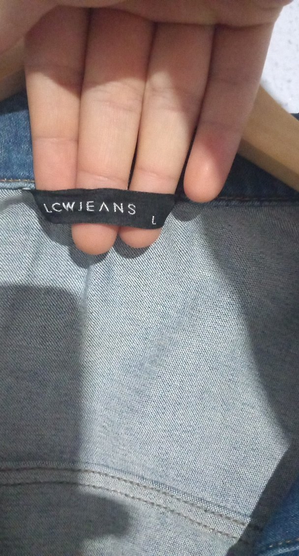 Düğmeli Kadın Mavi kot Ceket - Görsel 2