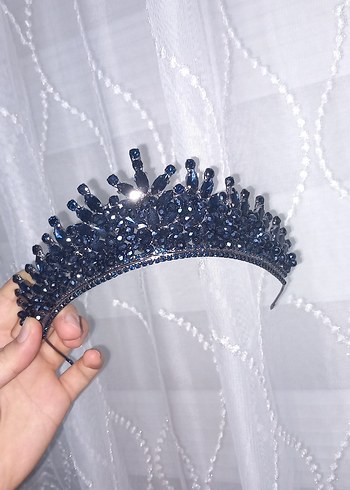 lacivert Boncuklu  Taç - Görsel 2