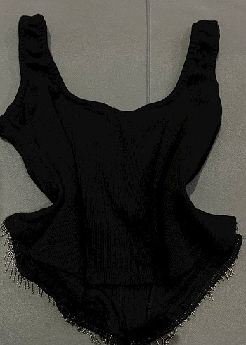 Siyah Gotik Midi Büstiyer - Görsel 3