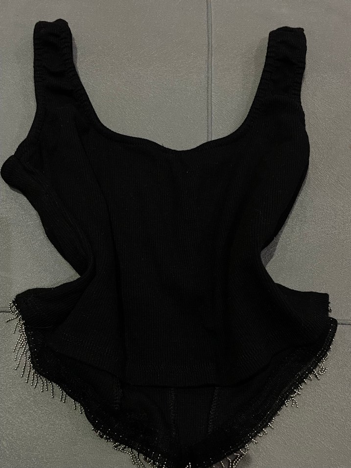 Siyah Gotik Midi Büstiyer - Görsel 3