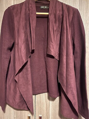 m Beden bordo Renk Loft marka suet hırka