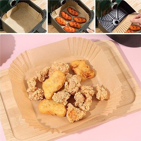 Beden ten rengi Renk BUFFER® 50 Adet Air Fryer Pişirme Kağıdı