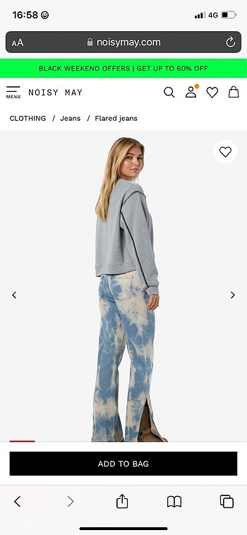 28 Beden çeşitli Renk Lekeli yırtmaçlı flared jeans zata mango Levis bdg man Booho noi