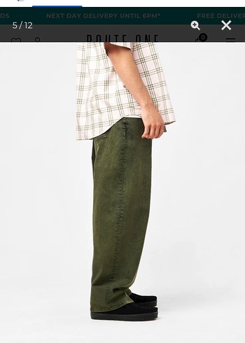 Route One Geniş Kesim Kahverengi Süet Pantolon baggy superbaggy - Görsel 3