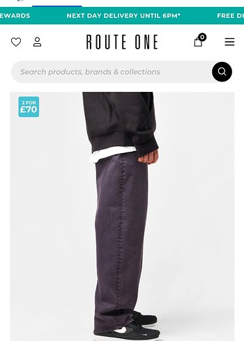 Route One Geniş Kesim Kahverengi Süet Pantolon baggy superbaggy - Görsel 2