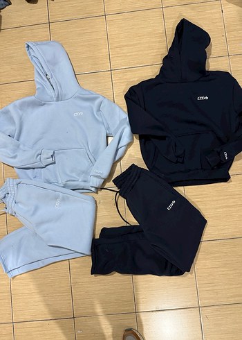 Gri Rahat Kesim Kadın Eşofman Altı takım hodie zip cusp Jaded - Görsel 3