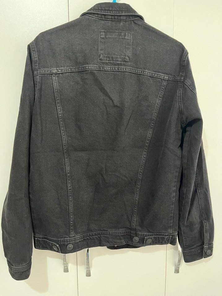 Siyah Düğmeli Erkek Denim Ceket - Görsel 2