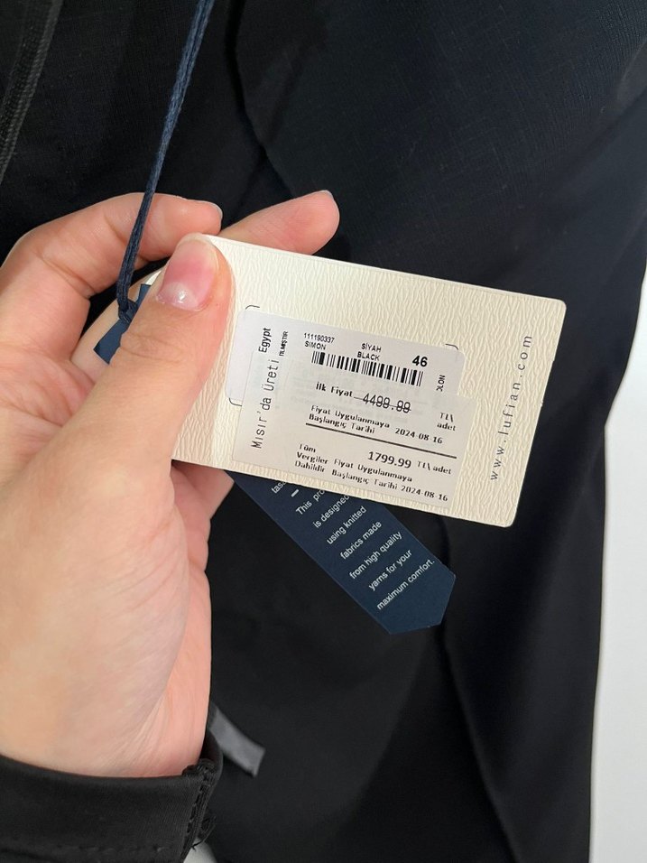 Lufian Fermuarlı Siyah Erkek Kumaş Pantolon - Görsel 5