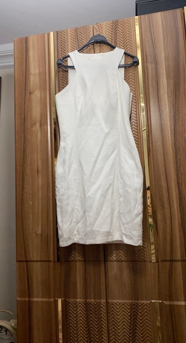 Beyaz Kolsuz Uzun Bohem Elbise - Görsel 5