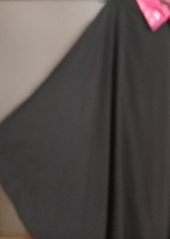 Uzun Kollu, Pembe Yaka Detaylı Siyah Gotik Tunik - Görsel 4